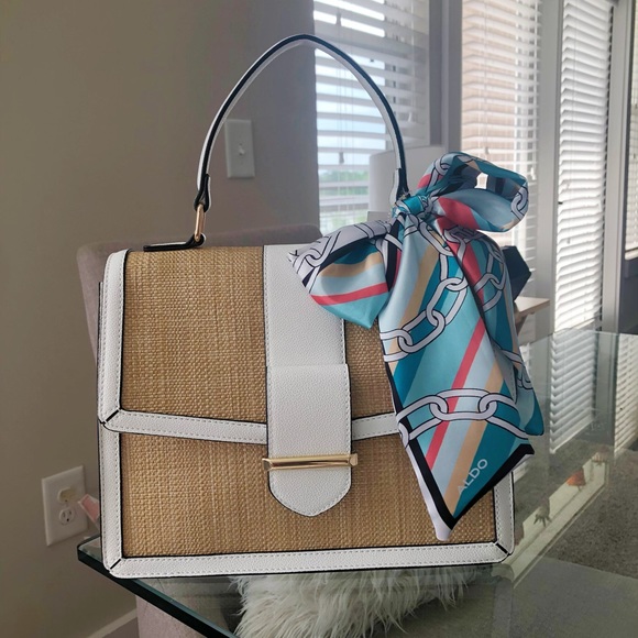 Aldo Handbags - ALDO Trendy Taille White Satchel Purse